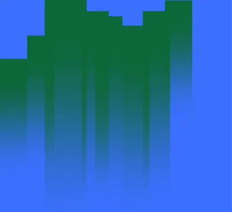 A graphic with green and blue gradients