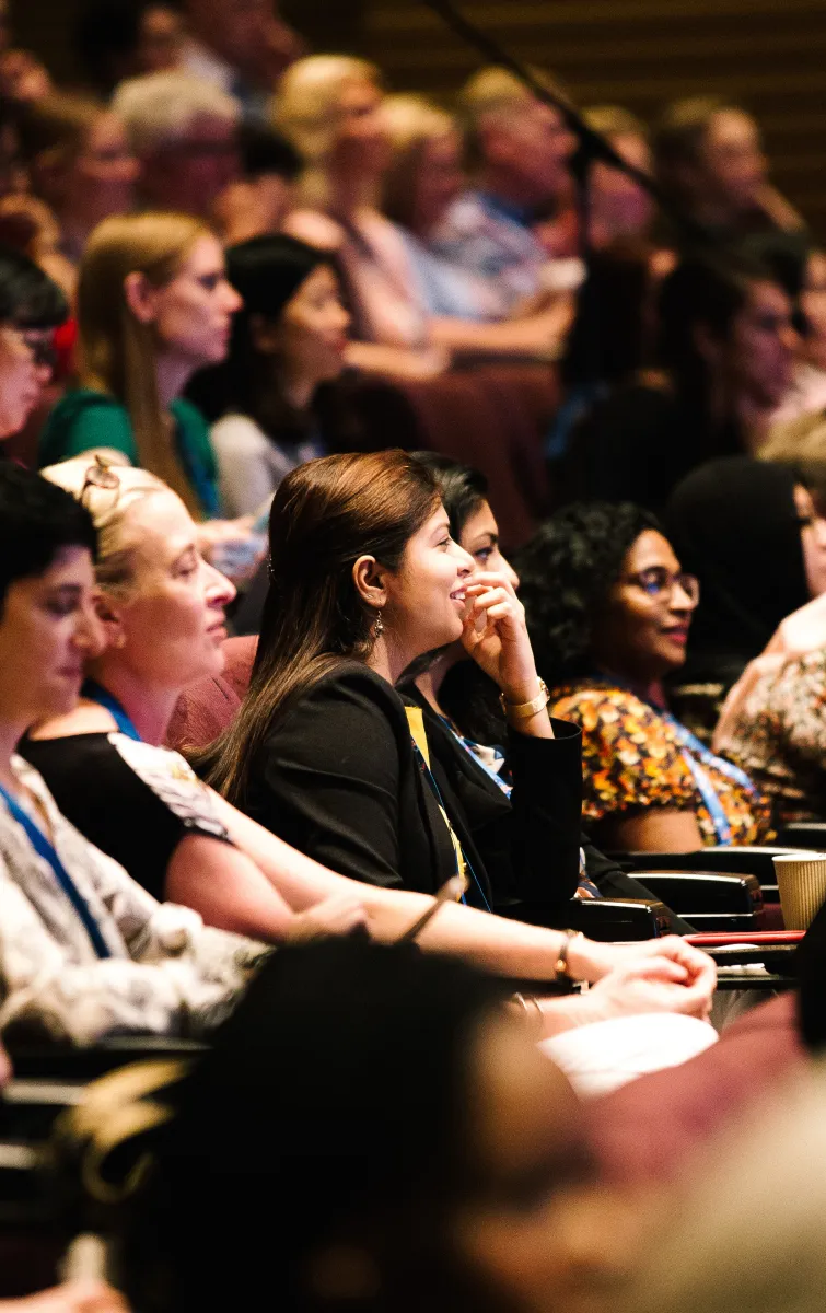Participants at a plenary at the 2018 World Cancer Congress