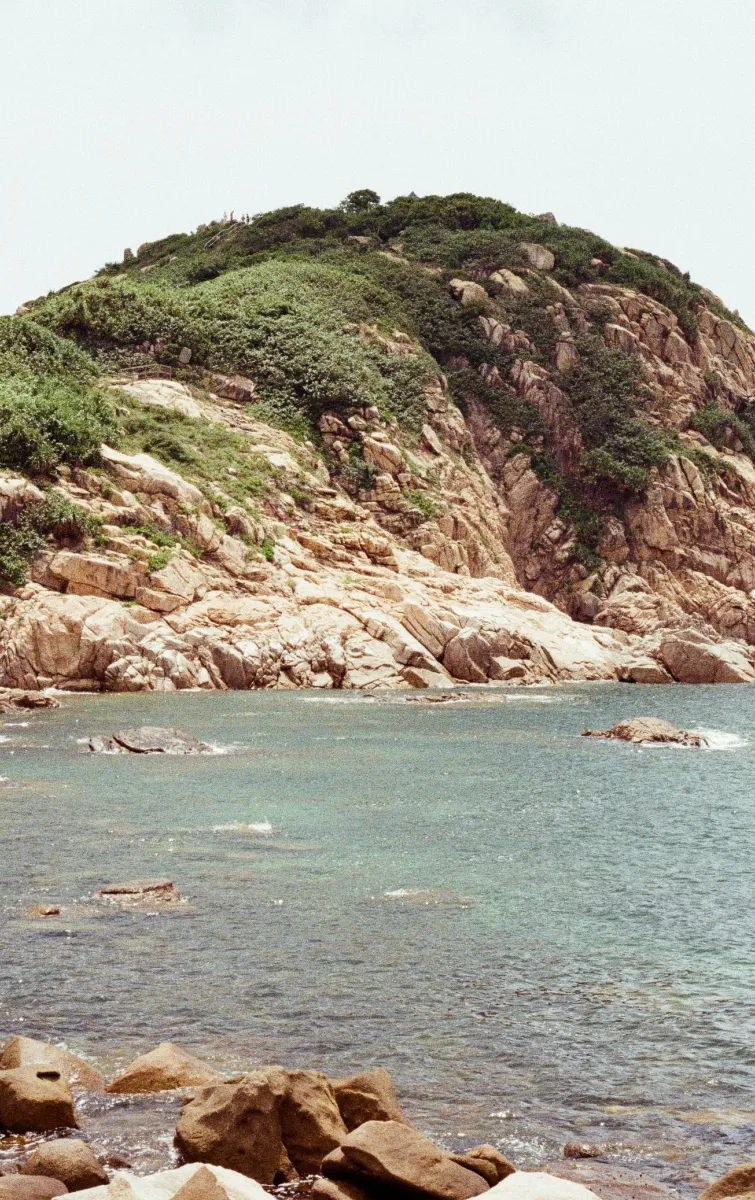 A hill overlooking the ocean